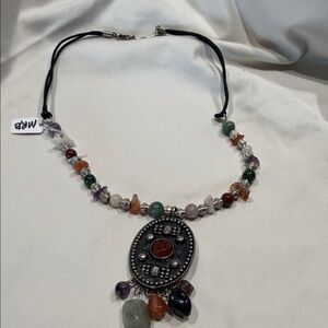 Source Unknown Colorful Gemstone Pendant Necklace